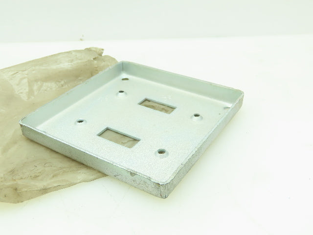 Raco Hubbell 803 4" Square Cover Raised 1/2 for 2 Toggle Switch 52-2T Lot of 10