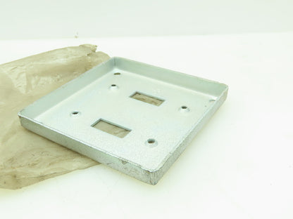 Raco Hubbell 803 4" Square Cover Raised 1/2 for 2 Toggle Switch 52-2T Lot of 10