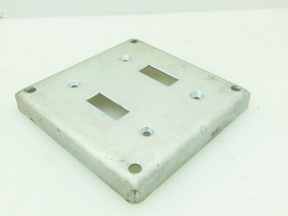 Raco Hubbell 803 4" Square Cover Raised 1/2 for 2 Toggle Switch 52-2T Lot of 10