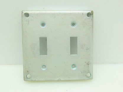 Raco Hubbell 803 4" Square Cover Raised 1/2 for 2 Toggle Switch 52-2T Lot of 10