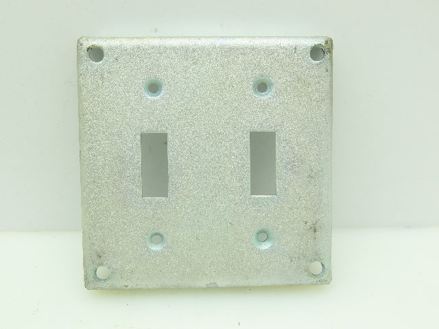 Raco Hubbell 803 4" Square Cover Raised 1/2 for 2 Toggle Switch 52-2T Lot of 10