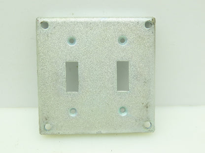 Raco Hubbell 803 4" Square Cover Raised 1/2 for 2 Toggle Switch 52-2T Lot of 10