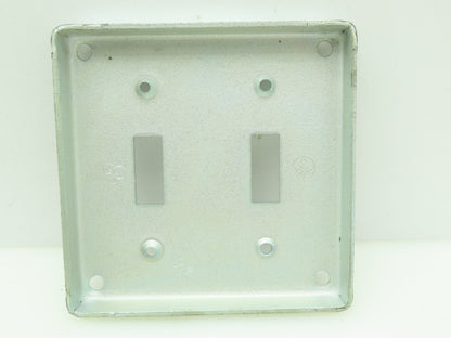 Raco Hubbell 803 4" Square Cover Raised 1/2 for 2 Toggle Switch 52-2T Lot of 10