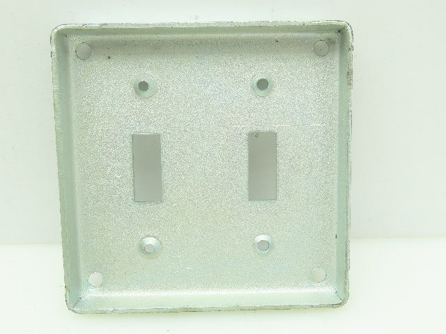 Raco Hubbell 803 4" Square Cover Raised 1/2 for 2 Toggle Switch 52-2T Lot of 10