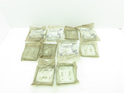 Raco Hubbell 803 4" Square Cover Raised 1/2 for 2 Toggle Switch 52-2T Lot of 10