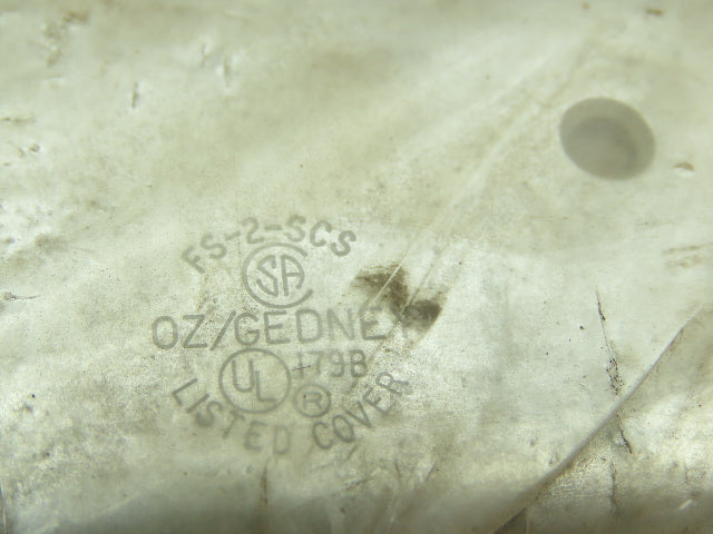 O.Z Gedney FS-2-SCS Steel 2-Gang Toggle Switch Cover Oversize 2 Device Lot of 3