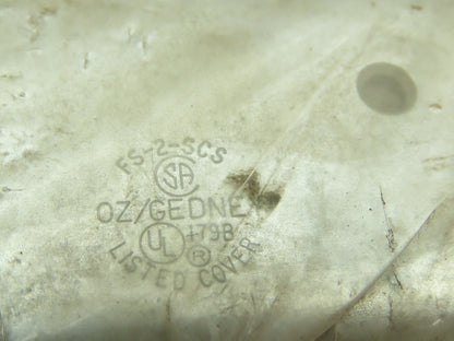 O.Z Gedney FS-2-SCS Steel 2-Gang Toggle Switch Cover Oversize 2 Device Lot of 3