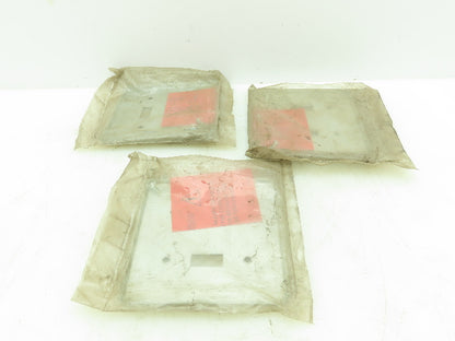 O.Z Gedney FS-2-SCS Steel 2-Gang Toggle Switch Cover Oversize 2 Device Lot of 3