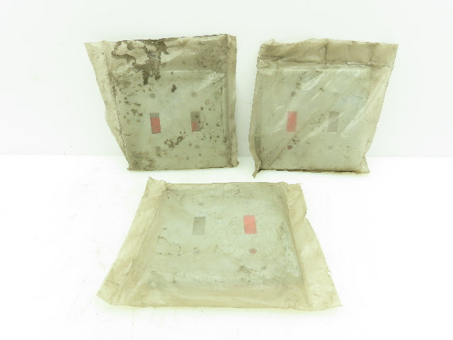 O.Z Gedney FS-2-SCS Steel 2-Gang Toggle Switch Cover Oversize 2 Device Lot of 3