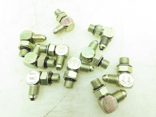 Eaton Triple-Lok 37° Flare Male 90° Elbow 1/4" JIC-4 x 1/4" SAE O-Ring LOT OF 10