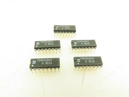 Harris CD4050BEX Integrated Circuit Hex Inverting/Non-Inverting Buffer LOT OF 5