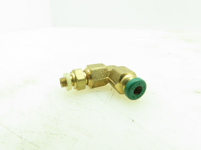Parker PLP Push-to-Connect Brass 90° Elbow 5/32" Tube 10/32 UNF Swivel Lot of 30