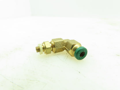 Parker PLP Push-to-Connect Brass 90° Elbow 5/32" Tube 10/32 UNF Swivel Lot of 30