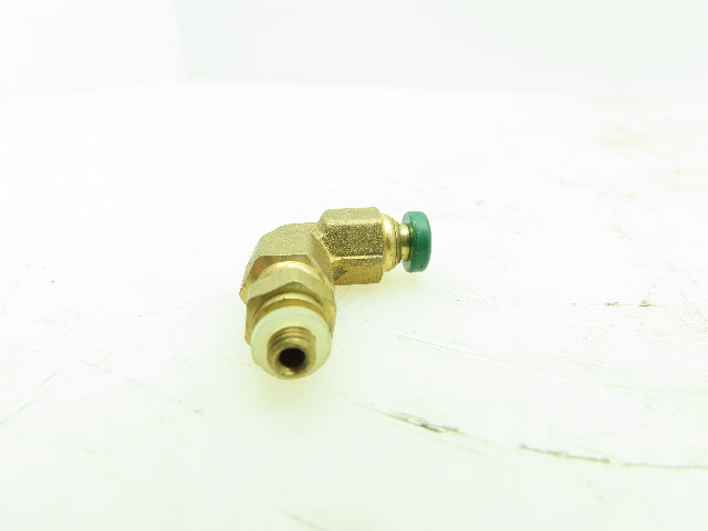 Parker PLP Push-to-Connect Brass 90° Elbow 5/32" Tube 10/32 UNF Swivel Lot of 30