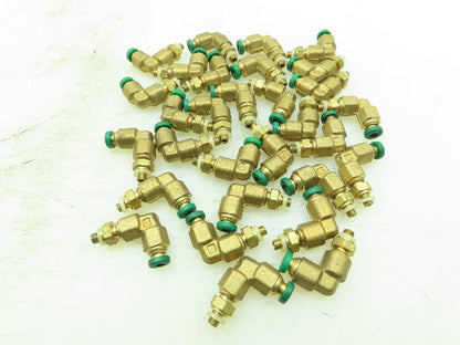 Parker PLP Push-to-Connect Brass 90° Elbow 5/32" Tube 10/32 UNF Swivel Lot of 30