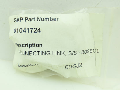 80SSCL Connecting Roller Link Stainless Steel Standard Pin Type Lot of 2