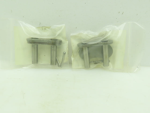 80SSCL Connecting Roller Link Stainless Steel Standard Pin Type Lot of 2