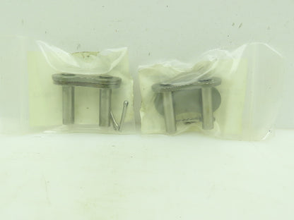 80SSCL Connecting Roller Link Stainless Steel Standard Pin Type Lot of 2