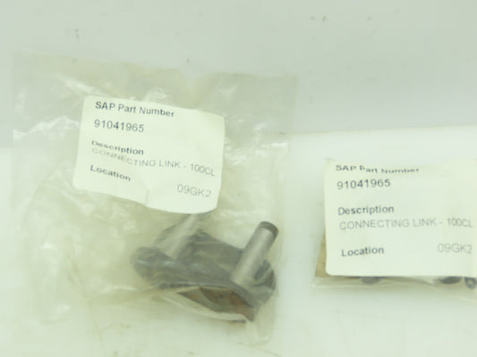 100CL Connecting Link Roller Chain #100 Standard Riveted Lot of 4