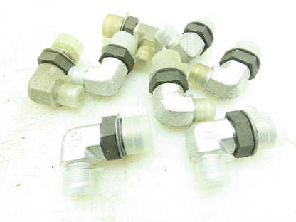 Parker 8-12 C5OX-S Triple-Lok 37° Flare Elbow 1/2" JIC-8 x 3/4" O-Ring LOT OF 8