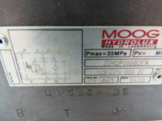 MOOG Hydrolux HPN-735075 Hydraulic Proportional Cartridge Valve ZDMDP06BB2EA