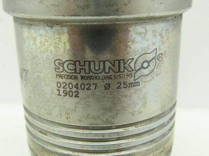 Schunk 0204027 25mm Bore Weldon Tool Holder HSK 63