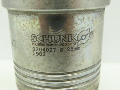Schunk 0204027 25mm Bore Weldon Tool Holder HSK 63