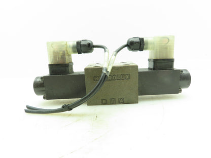 MOOG Hydrolux K-WE43P06C08PCOBN Hydraulic Directional Double Solenoid Valve 24V