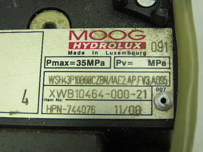 MOOG Hydrolux WSH43P10B08CZBN/IAE2 Hydraulic Proportional Servo Valve D633E713A