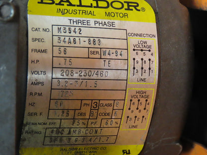 End Drive For Belt Conveyor, Drive Unit 3/4 Hp. 208-230/460 volt 3 phase