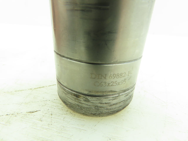 DIN 69882-F  HSK C63 Tool Holder 25mm Bore 95mm GL