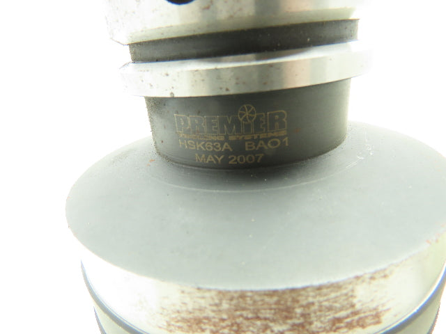 Premier HSK63A BAO1 Collet Chuck Tool Holder 3/4" Bore 4.75" GL