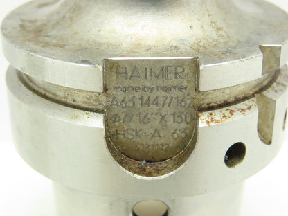 Haimer A63.144 Shrink Fit Chuck Tool Holder HSK63A Taper Shank 7/16" x 5.12"