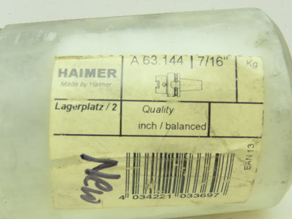 Haimer A63.144 Shrink Fit Chuck Tool Holder HSK63A Taper Shank 7/16" x 5.12"