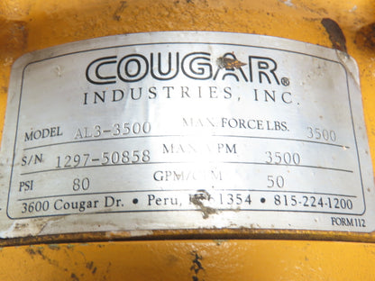Cougar Industries AL3-3500 Pneumatic Air Vibrator 3500 Force LBS 80 PSI 50 GPM