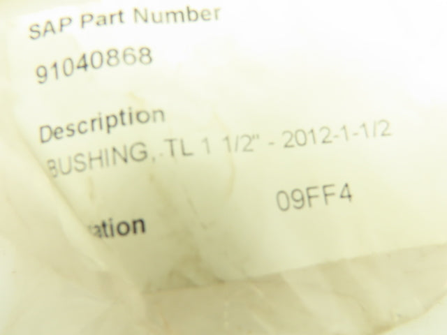 2012 1-1/2 KW Taper-Lock 2012 1 1/2" Taper Lock Bushing TL 1 1/2" Bore Lot of 4