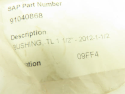 2012 1-1/2 KW Taper-Lock 2012 1 1/2" Taper Lock Bushing TL 1 1/2" Bore Lot of 4