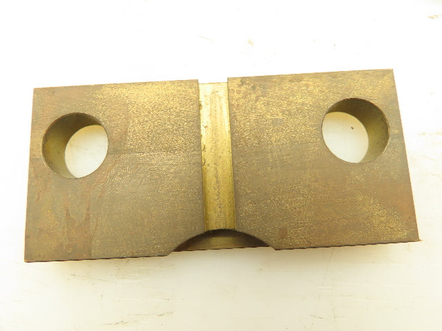 Chain Guide Bronze Wear Plate 4 x 2 x 7/16"  5/16" Grove 11/16" Holes Lot of 5