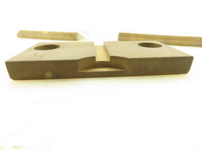 Chain Guide Bronze Wear Plate 4 x 2 x 7/16"  5/16" Grove 11/16" Holes Lot of 5