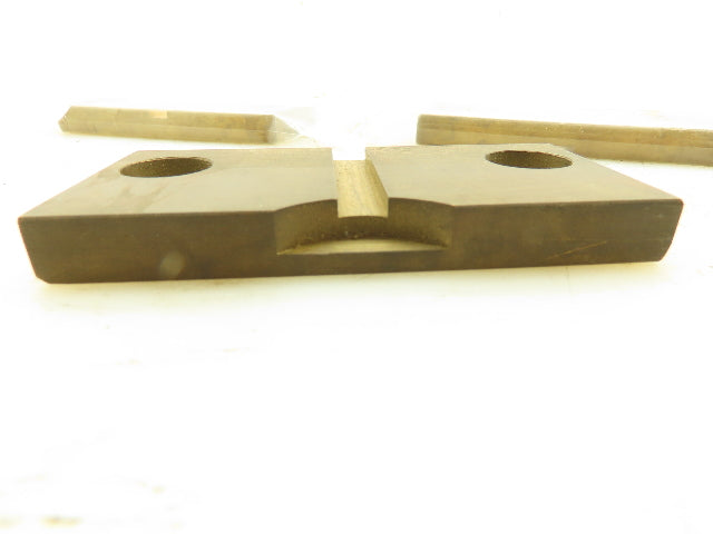 Chain Guide Bronze Wear Plate 4 x 2 x 7/16"  5/16" Grove 11/16" Holes Lot of 5