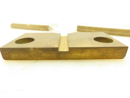 Chain Guide Bronze Wear Plate 4 x 2 x 7/16"  5/16" Grove 11/16" Holes Lot of 5