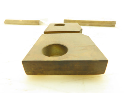 Chain Guide Bronze Wear Plate 4 x 2 x 7/16"  5/16" Grove 11/16" Holes Lot of 5