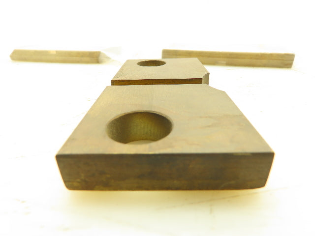 Chain Guide Bronze Wear Plate 4 x 2 x 7/16"  5/16" Grove 11/16" Holes Lot of 5