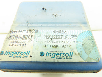 Ingersoll HSKA63SEM1X1.750E Shell Mill Tool Holder HSK63A  1" Arbor 1.75" Proj
