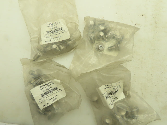 53MG10 1/2"-13 Stainless Steel Carriage Bolt 18-8 1 in L NL-19(SM) Lot of 40