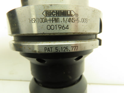 Richmill HSK100A-HPM1.1/4NS-5.00S  Collet Chuck HSK100A Tool Holder 1-1/4" x 5"