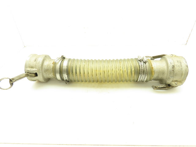 Camlock 3" Aluminum Female Adapters X 3" Barb Hose Fitting W/ End Caps