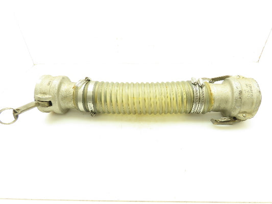 Camlock 3" Aluminum Female Adapters X 3" Barb Hose Fitting W/ End Caps