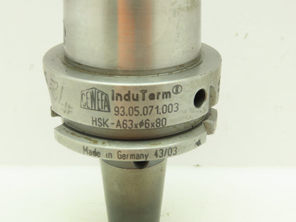 Gewefa HSK-A63xØx80 Shrink Fit Milling Tool Holder HSK63A Taper 6mm x 80mm