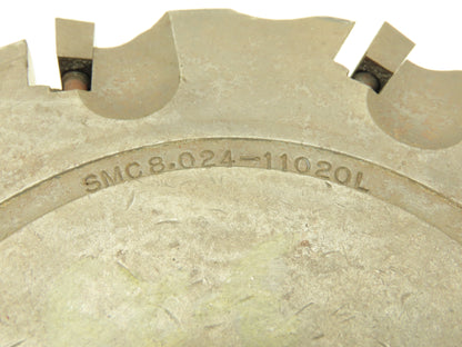 RK Tool Dijet SMC8.024-11020L Indexable Face Mill 24-Insert Triple Cutter 8" RH